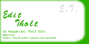 edit tholt business card
